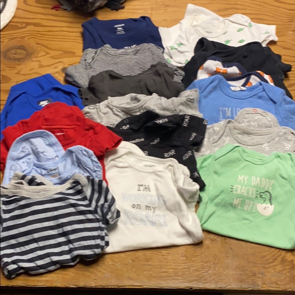Lot of 17 onesies 6-9 months